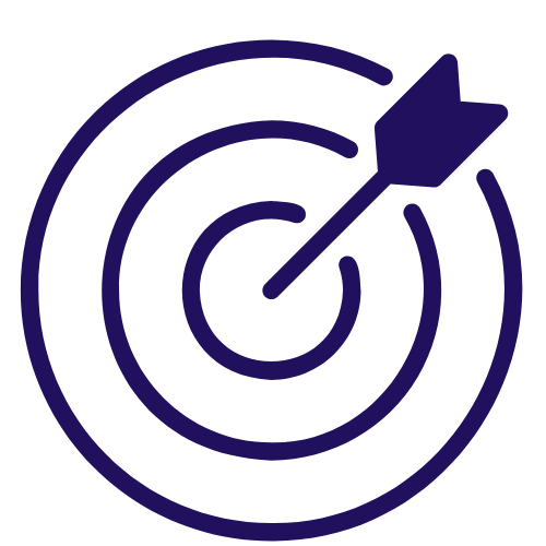 Cartoon outline of bullseye